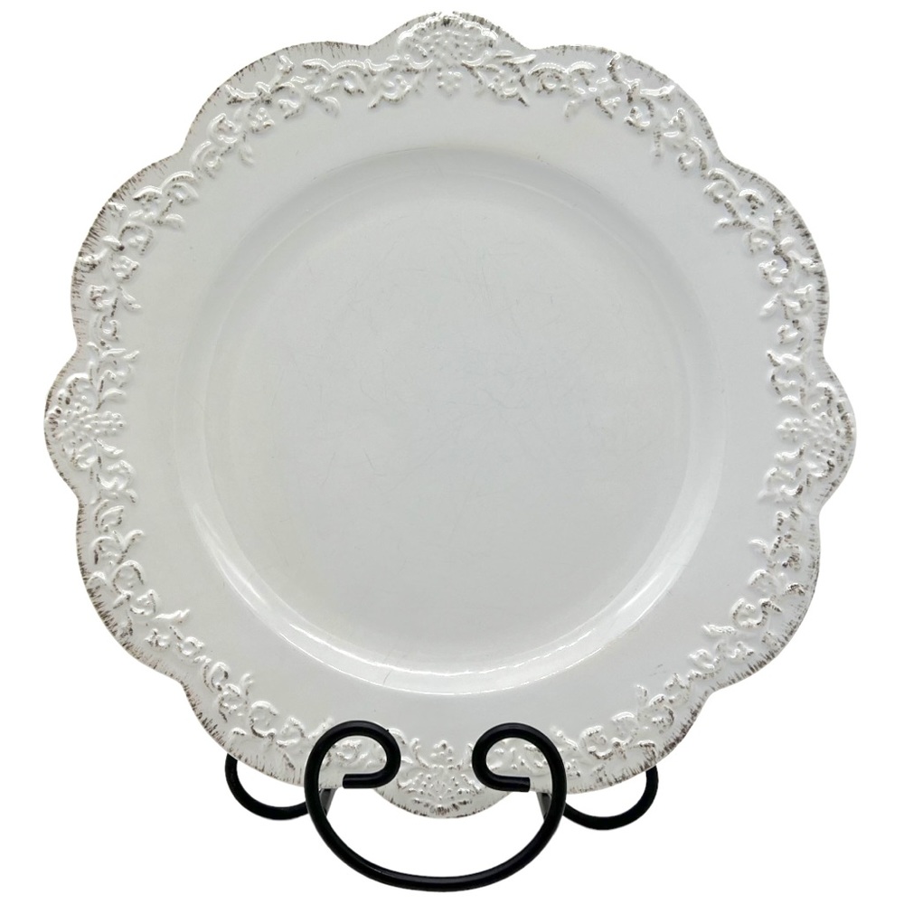 Simply Shabby Chic Chateau Dinner Plate 11” White